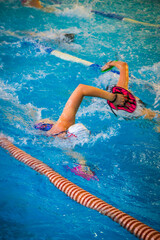 Professional Swimming Action in Water