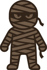 Cartoon Mummy Character Vector Illustration