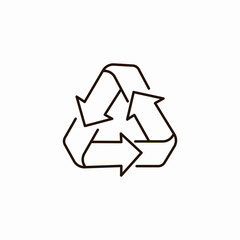 circular arrows recycle icon sign vector