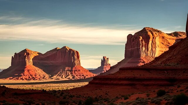 Landscape at Golden Hour, Utah Nature Scenery Photography  footage