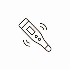 digital thermometer shaking icon sign vector