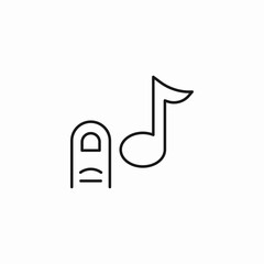 finger playing music icon sign vector