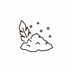 fluff cotton feather icon sign vector