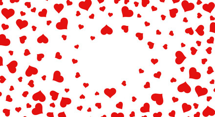 Vibrant red heart pattern on white background perfect for romantic designs