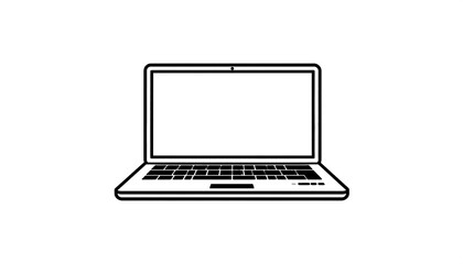 Modern Laptop Illustration.