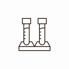 laboratory test tubes icon sign vector