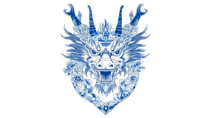 Obraz premium Blue and white porcelain faucet design