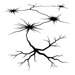 Vector art of vector illustration of cracks on a, symbolizing damage, fracture, or the aftermath of an earthquake