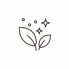 natural clean leaves icon sign vector