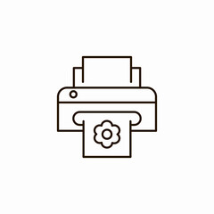photo printer printing icon sign vector