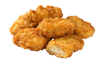 Crispy golden chicken nuggets piled high delicious meal for snack lovers and chicken enthusiasts