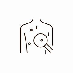 skin diagnosis medical icon sign vector