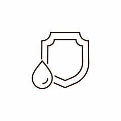 waterproof shield icon icon sign vector