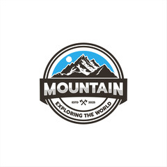 Mountain Landscape Silhouette for Outdoor adventure logo design