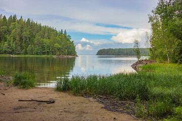 A wonderful summer landscape in northwestern Russia, the Valaam Archipelago