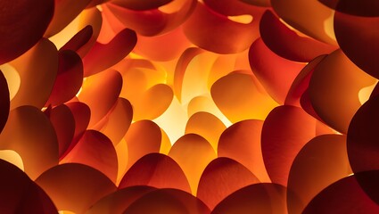 Abstract orange and yellow light design with overlapping shapes pattern