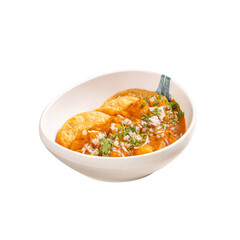 Paapdi Chaat in a Bowl on a Transparent PNG Background
