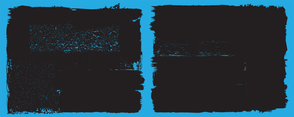 Brushes pack .Grunge Paint Roller set . Vector brush Stroke . Paint strokes. Black stripes isolated. paintbrush collection .Textured box . Brush line set. Rough edges for banner. Bulge lines pack
