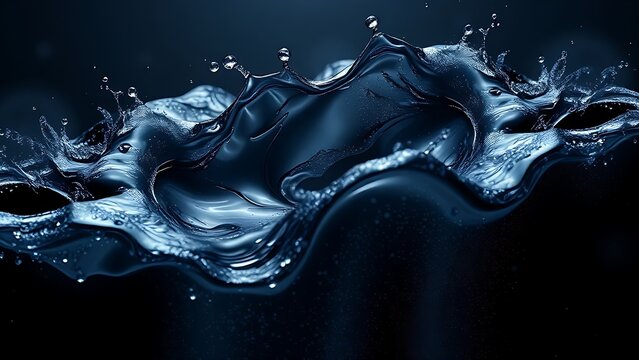 A mesmerizing material that is both flowing liquid and shimmering solid, contained within a force field.