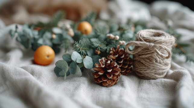 Creative ways to celebrate Christmas using natural decor and eco friendly alternatives to plastic tinsel