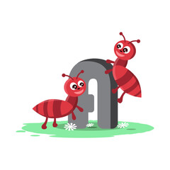 Two ants carrying stone teamwork illustration