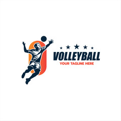 Volley Ball Sport logo icon vector design illustration