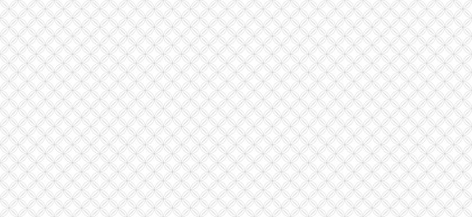 Minimal seamless geometric circle lattice pattern, light gray line art repeating design, elegant modern abstract wallpaper texture vector