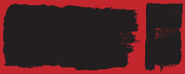 Brushes pack .Grunge Paint Roller set . Vector brush Stroke . Paint strokes. Black stripes isolated. paintbrush collection .Textured box . Brush line set. Rough edges for banner. Bulge lines pack
