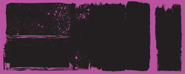 Brushes pack .Grunge Paint Roller set . Vector brush Stroke . Paint strokes. Black stripes isolated. paintbrush collection .Textured box . Brush line set. Rough edges for banner. Bulge lines pack
