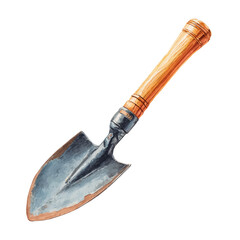 A watercolor painting of Hoe, vector illustration on white background.