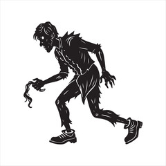 zombie vector silhouette sketch art doodle idea collections