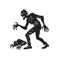 zombie vector silhouette sketch art doodle idea collections