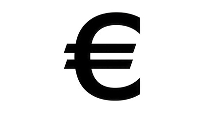 Euro Currency Symbol Outline Isolated euro symbol money isolated on a transparent background