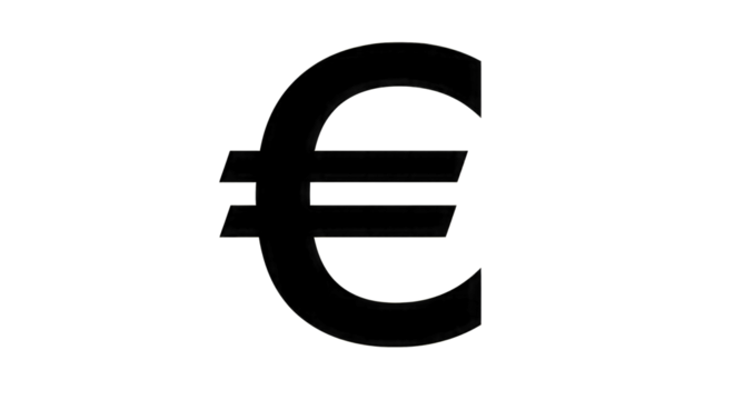 Euro Currency Symbol Outline Isolated euro symbol money isolated on a transparent background - Powered by Adobe