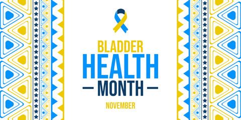 Bladder Health Month November awareness poster promoting urinary health and care
