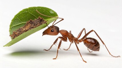 Leafcutter Ant on studio background
