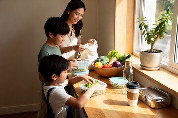 Authentic sustainable living: calm, inclusive daily routines in natural light