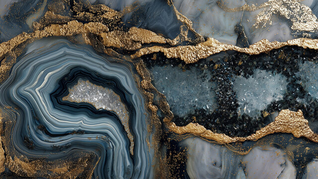 Elegant Abstract Design Inspired by Marble and Geodes