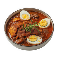 Doro wat african food isolated on white and transparent background