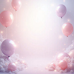 pink balloons background