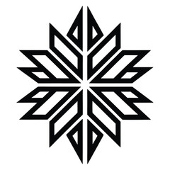 Snowflake Geometric Logo Design