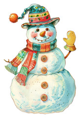 PNG Snowman character outdoors nature winter.