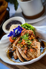 Asian style Fresh Fried Tuna with soy sauce in Tahiti