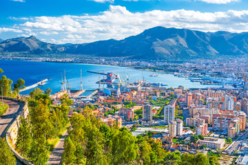 Palermo, Italy Skyline over the Port 48