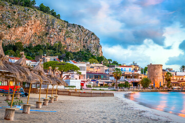 Palermo, Sicily, Italy on The Beach at Dawn  33