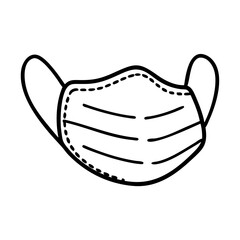 Vector art of medical face mask is a crucial barrier against airborne pathogens, safeguarding public health and individual well being