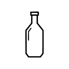 Simple Container Icon. This clean black outline drawing depicts a generic liquid vessel. It evokes essential hydration, packaging, or an empty slate for your product design.