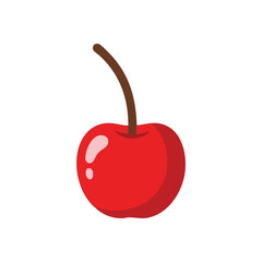 Fresh Juicy Red Cherry Design. A delightful, ripe crimson fruit with a vibrant sheen, symbolizing deliciousness and summery zest. Ideal for healthy concepts.