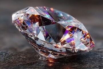 Precious multicolor diamond shining with brilliance high resolution picture