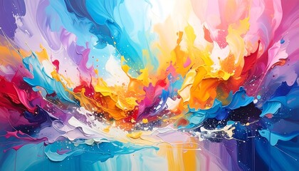 Abstract vibrant colorful explosion